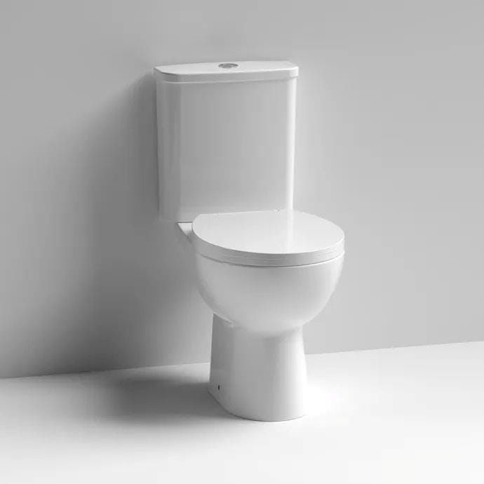 Aquarius Bathrooms Close Coupled Toilet Aquarius Origin Rimless Close Coupled Open Back Toilet with Soft Close Seat