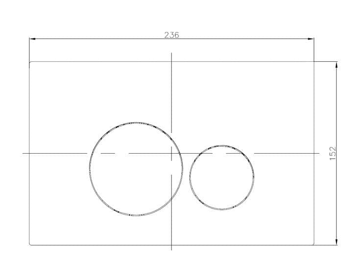 Aquarius Flush Plate Aquarius Drake Flush Plate Round Buttons in Chrome
