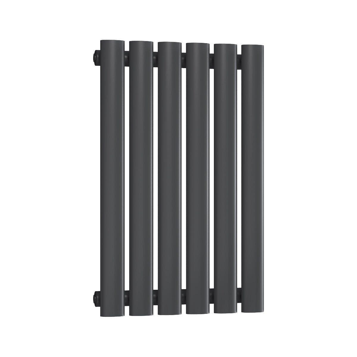 Aquarius Bathrooms Column Radiator 600 x 360mm Aquarius Athens Single Horizontal Column Radiator in Anthracite