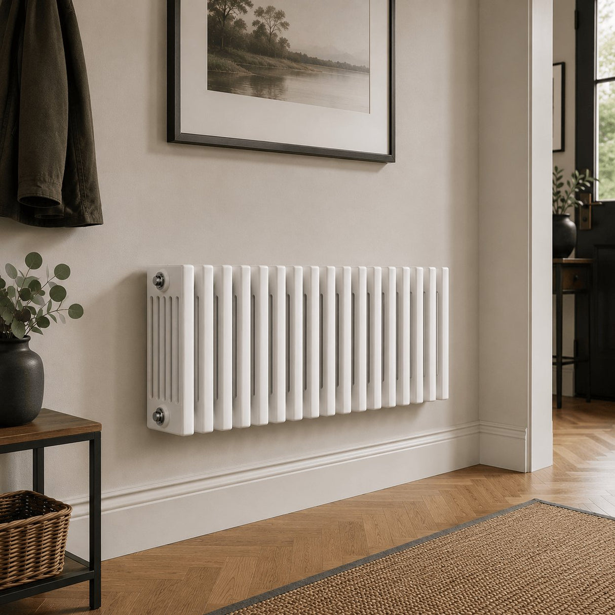 Aquarius Foundry Horizontal 6 Column Radiator in White