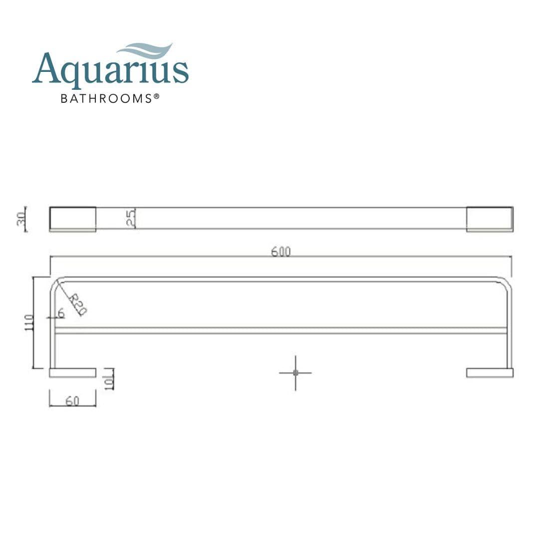 Aquarius Bathrooms Towel Rails & Rings Aquarius FT Double Towel Bar