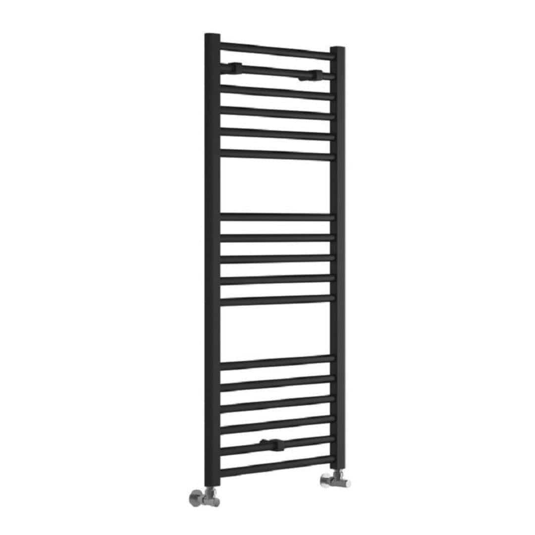 Aquarius Bathrooms Ladder Rail 1200 x 500mm Aquarius Graph High Heat Output Straight Ladder Rail in Anthracite