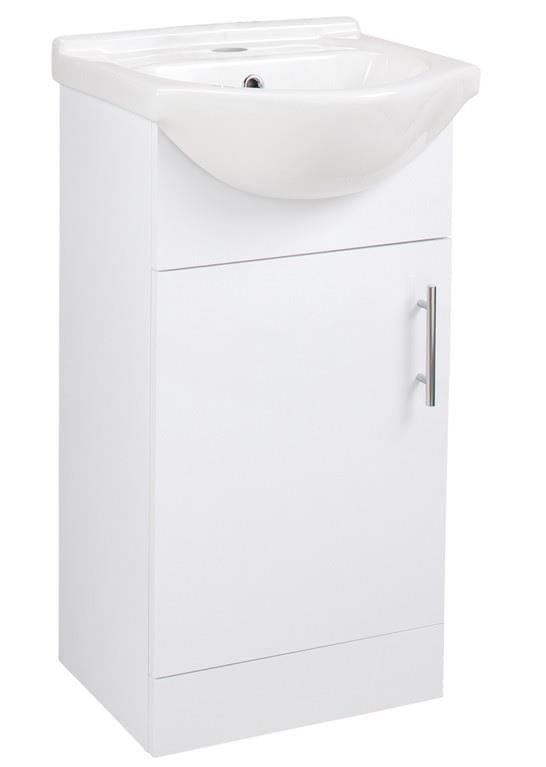 Aquarius Bathroom Suite Aquarius View 450mm Vanity Unit and Close Coupled WC Toilet Set AQVW2558