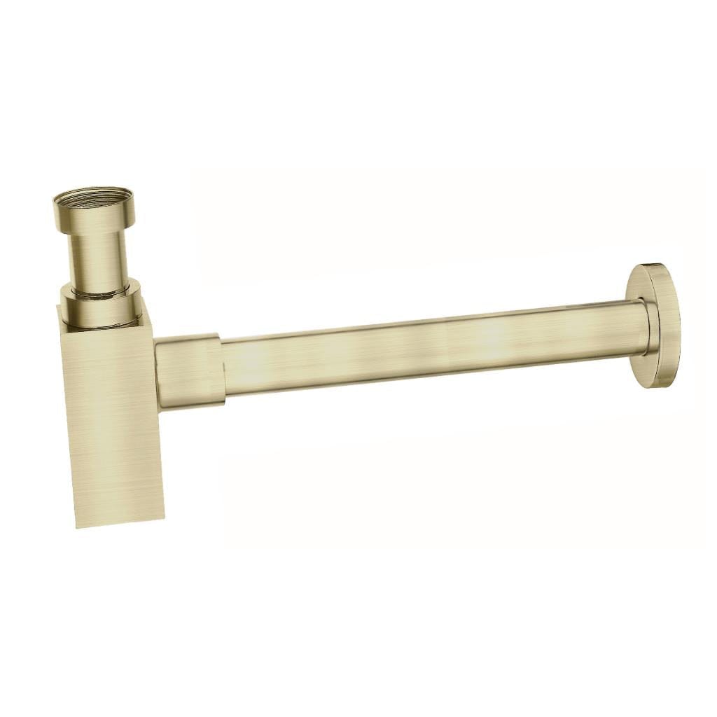 Aquarius Bathrooms Bottle Trap Brushed Brass Aquarius Modern Square Bottle Trap