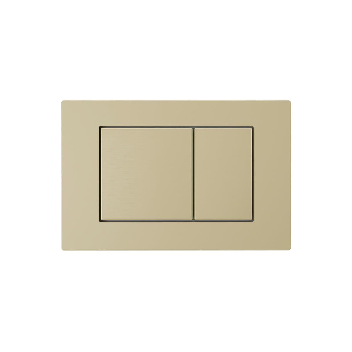 Aquarius Flush Plate Brushed Brass Aquarius Raleigh Square Button Flush Button
