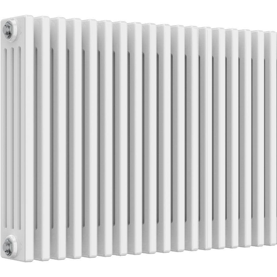 Aquarius Bathrooms Column Radiator 600mm x 830mm Aquarius Foundry Horizontal 4 Column Radiator in White