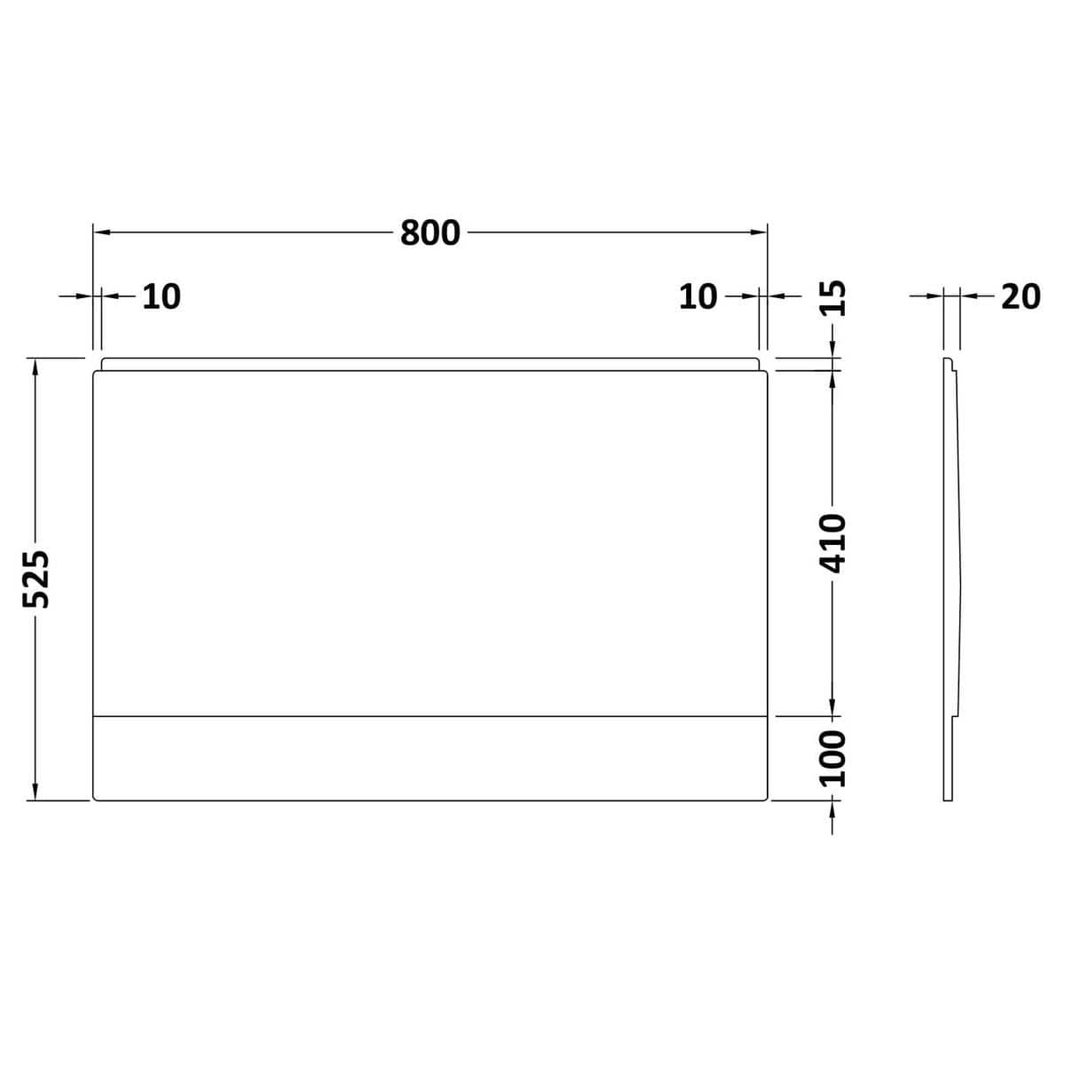 Aquarius Bathrooms Bath Panel Aquarius Urbano Standard Bath End Panel in White