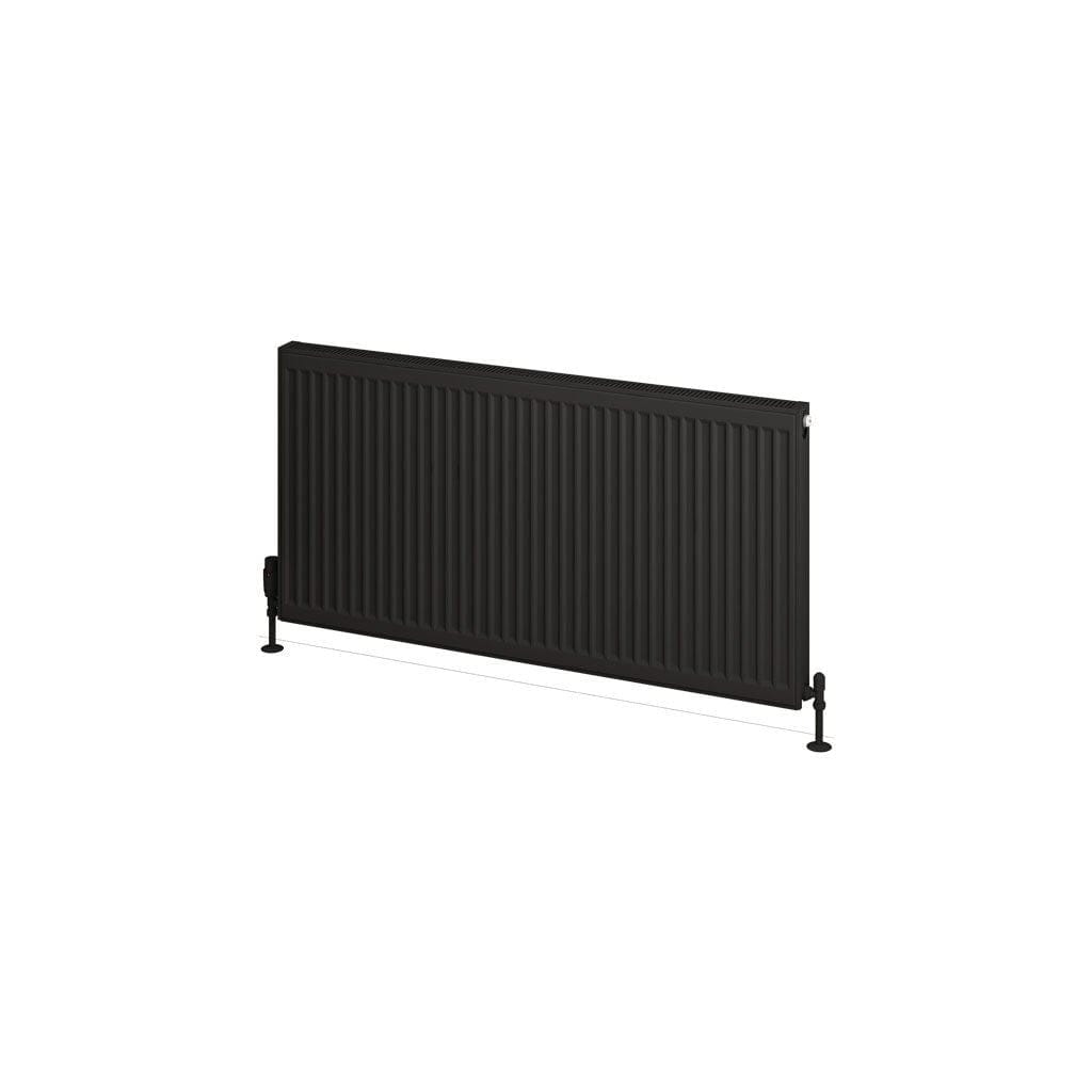 Aquarius Bathrooms Type 21 Aquarius Type 21 Compact Panel Radiator In Matt Black