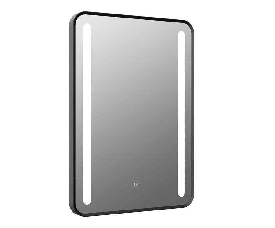 Aquarius Bathrooms Illuminated Mirror Aquarius Reflect 500 x 700mm Rounded LED Mirror with Black Trim AQRF0128