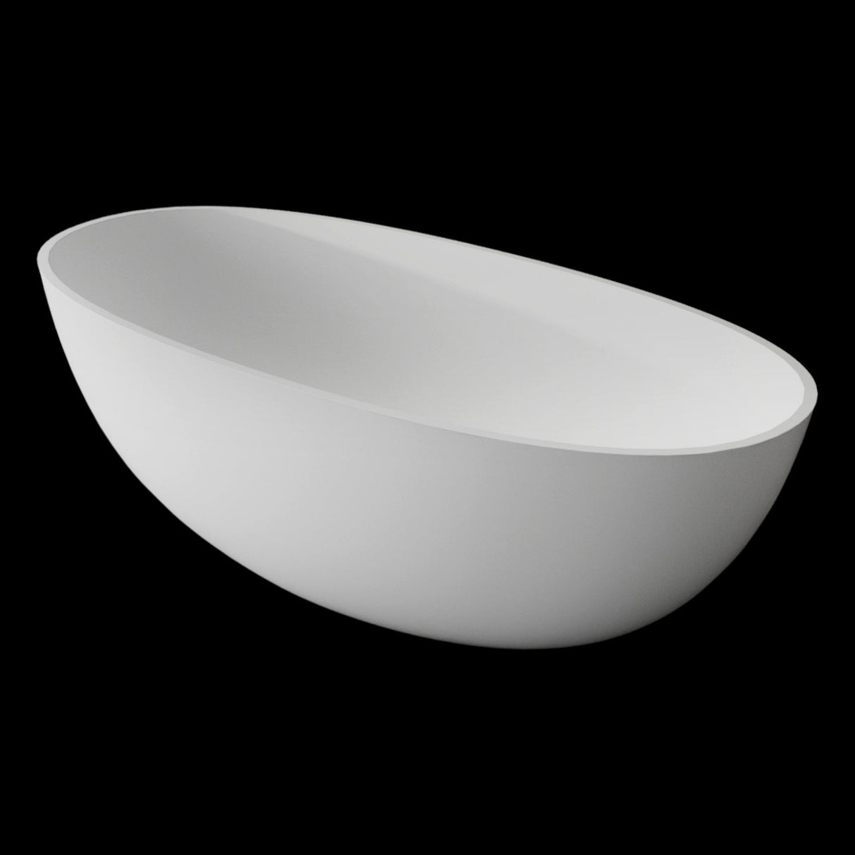 Aquarius Bathrooms Freestanding Bath Aquarius Iseo Freestanding Stone Bath in Gloss White 1600mm
