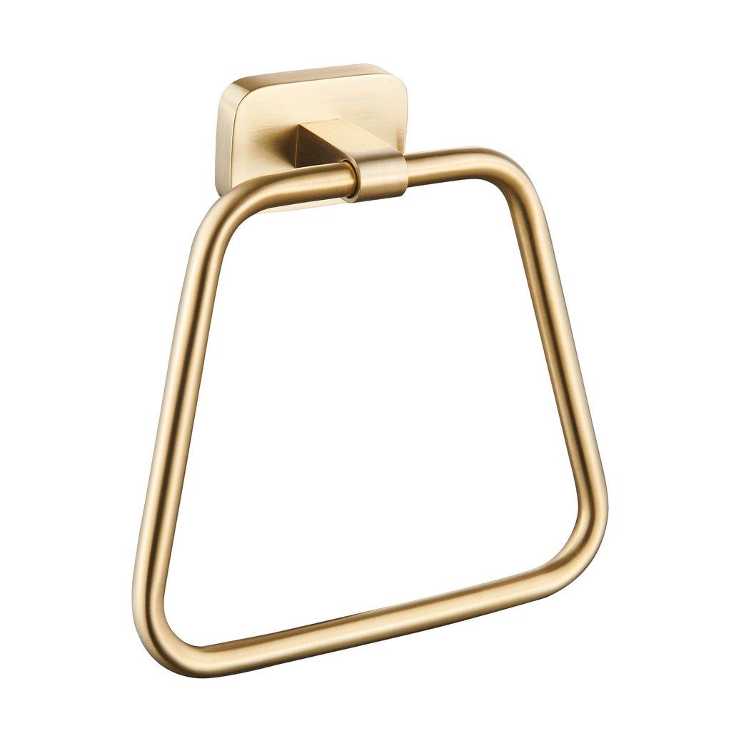 Aquarius Auro Towel Ring in Brushed Brass