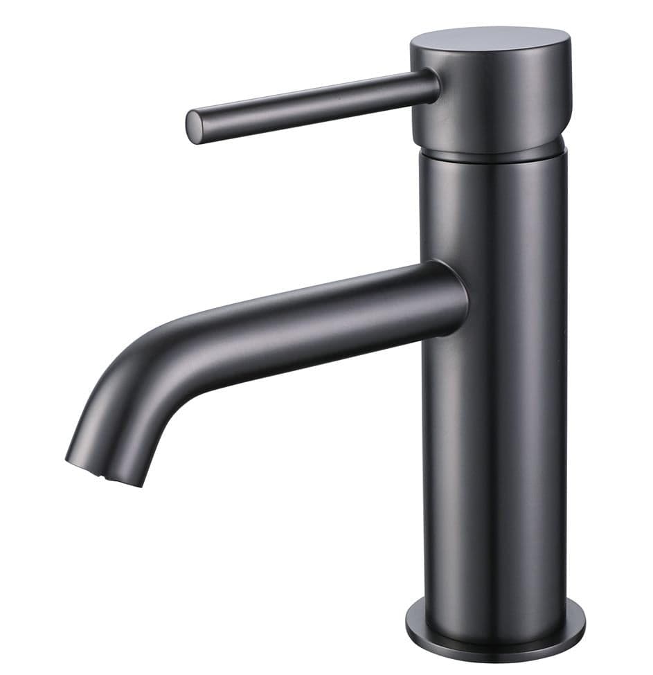 Aquarius Bathrooms Mono Basin Tap Gunmetal Grey Aquarius RF-Series Cold Start Mono Basin Mixer Tap with Waste