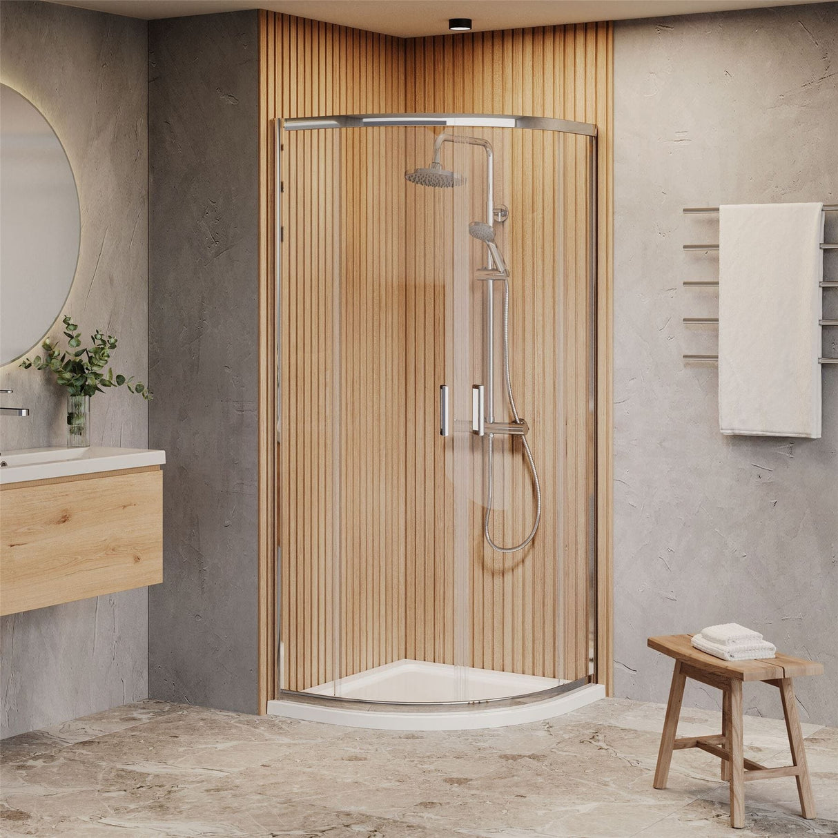 Aquarius Urbano 6mm Quadrant Shower Enclosure 1850mm