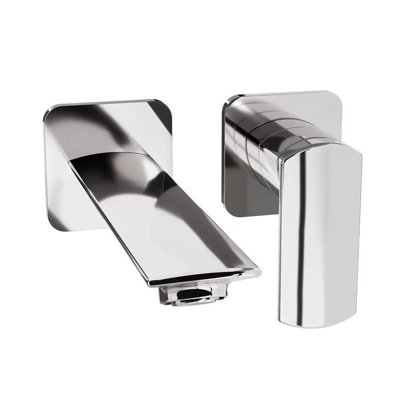 Aquarius Bathrooms Wall Mounted Basin Tap Chrome Aquarius Varda Wall Mounted 2 Hole Basin Mixer Tap