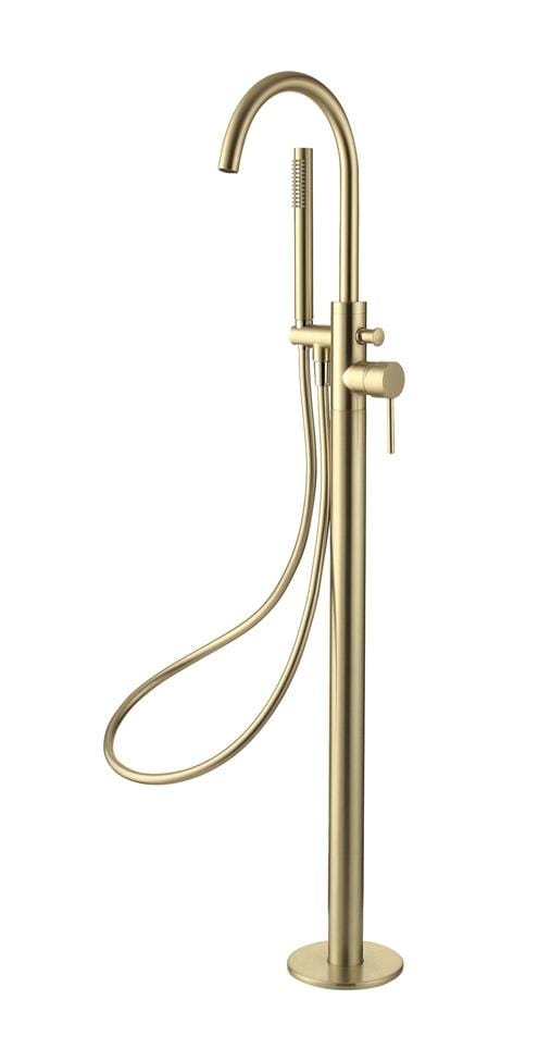 Aquarius Bathrooms Freestanding Bath Filler Aquarius RF-Series Floor Standing Bath Shower Mixer with Shower Kit