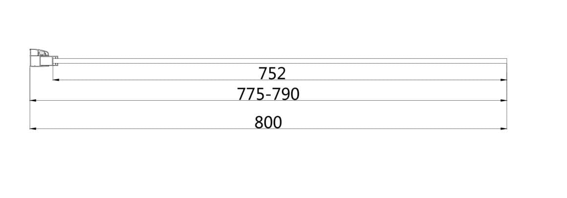 Aquarius Bathrooms Wetroom Panel Kit Aquarius LevAqua 2000 Brushed Brass Walk-In 8mm Fluted Glass Panel