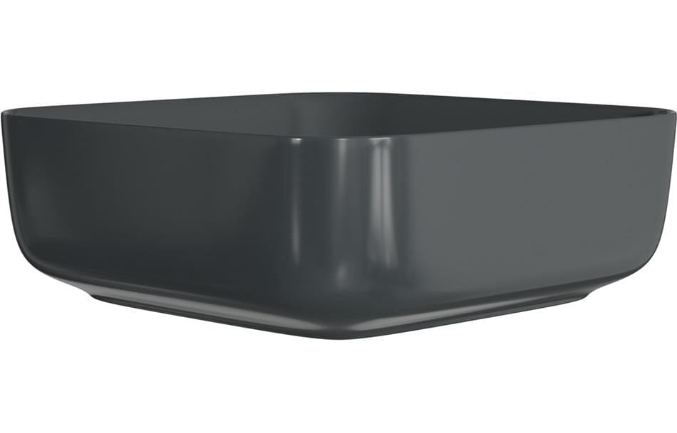 Aquarius Bathrooms Countertop Basin Aquarius V-Series 3 Square 0TH Vessel Wash Bowl 400mm Matt Black AQVS0058