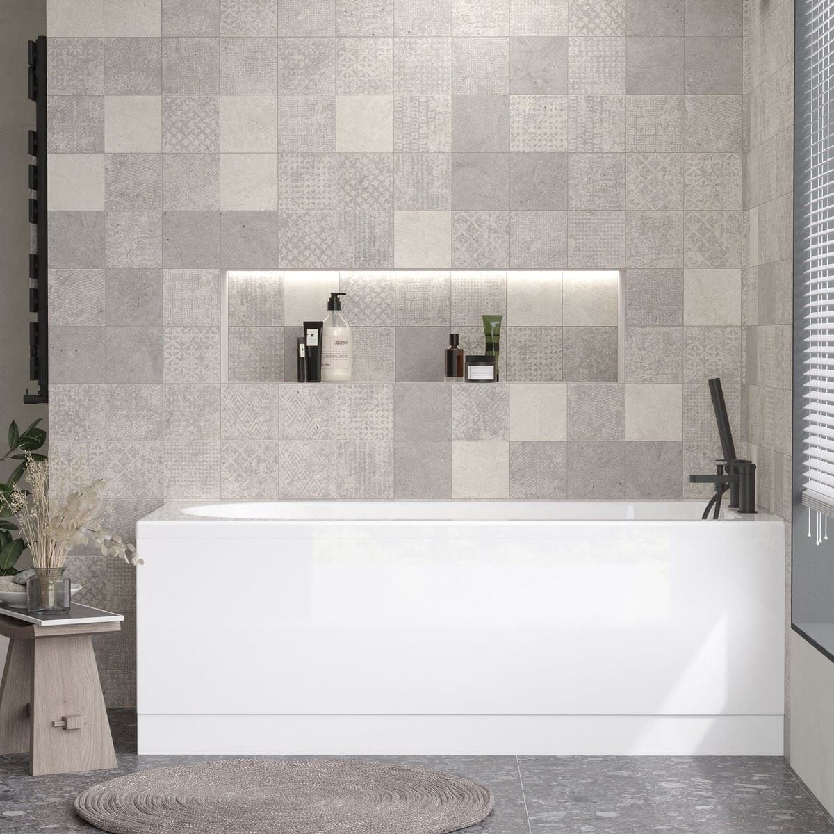 Aquarius Bathrooms Bath Panel 1500mm Aquarius Urbano Standard Bath Panel in White