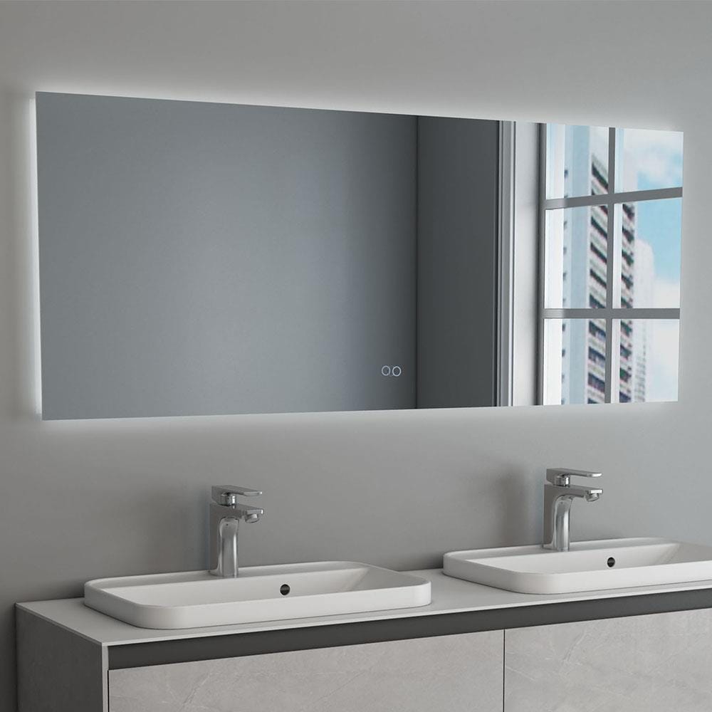 Aquarius Bathrooms Steam Free Mirrors 1500 x 600 Aquarius KF-Series Illuminated Mirror with Demista