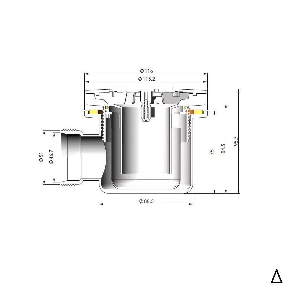 Aquarius Bathrooms Shower Tray Waste Aquarius Urbano 90mm Shower Waste with Cover for 45mm Trays Online
