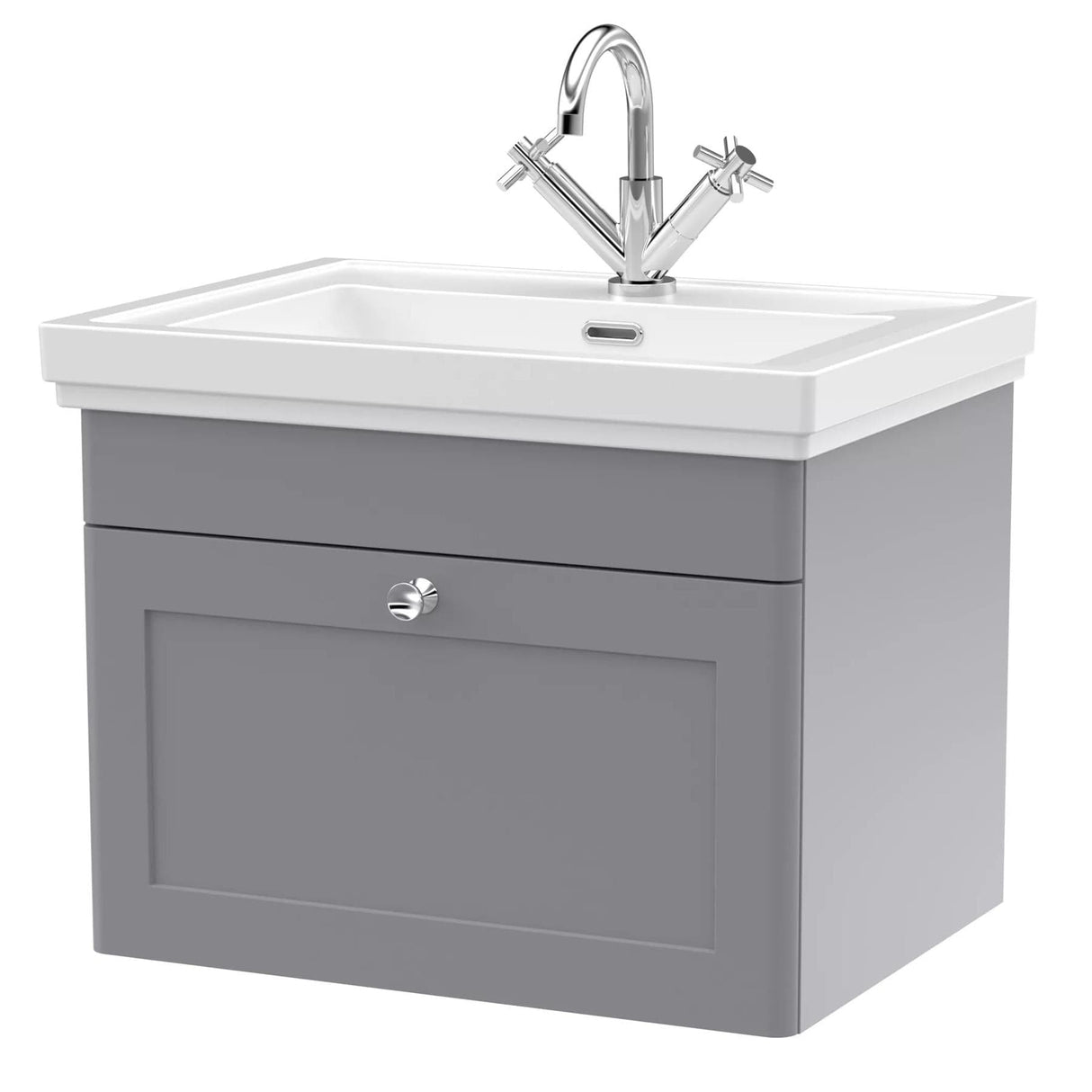 Aquarius Wall Mounted Vanity Unit Aquarius Leighton 600mm Wall Mounted One Drawer Vanity Unit with Basin