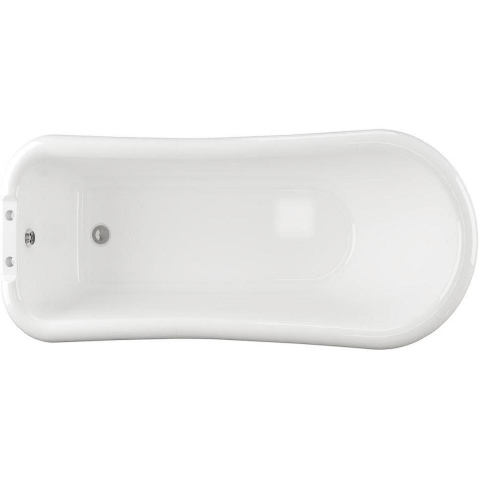 Aquarius Bathrooms Roll Top and Slipper Freestanding Bath Aquarius Timeless Freestanding Slipper Bath with Chrome Lions Paw Feet
