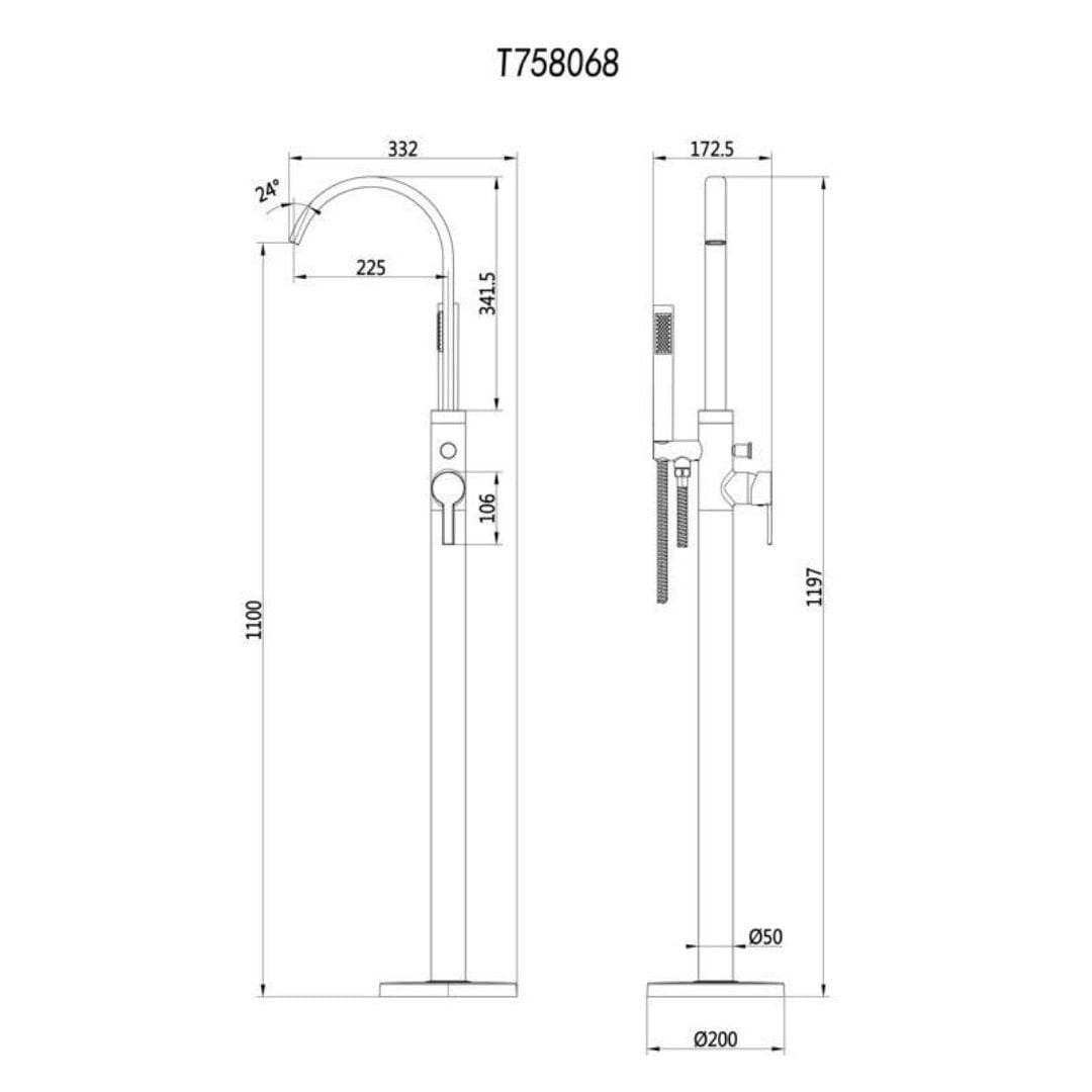Aquarius Bathrooms Freestanding Bath Filler Aquarius Evolution Floorstanding Bath Shower Mixer Tap