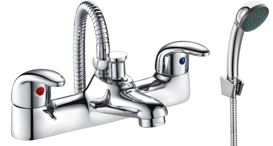 Aquarius Bathrooms Bath Shower Mixer Aquarius QualEco Low Pressure Bath Shower Mixer Tap with Kit in Chrome