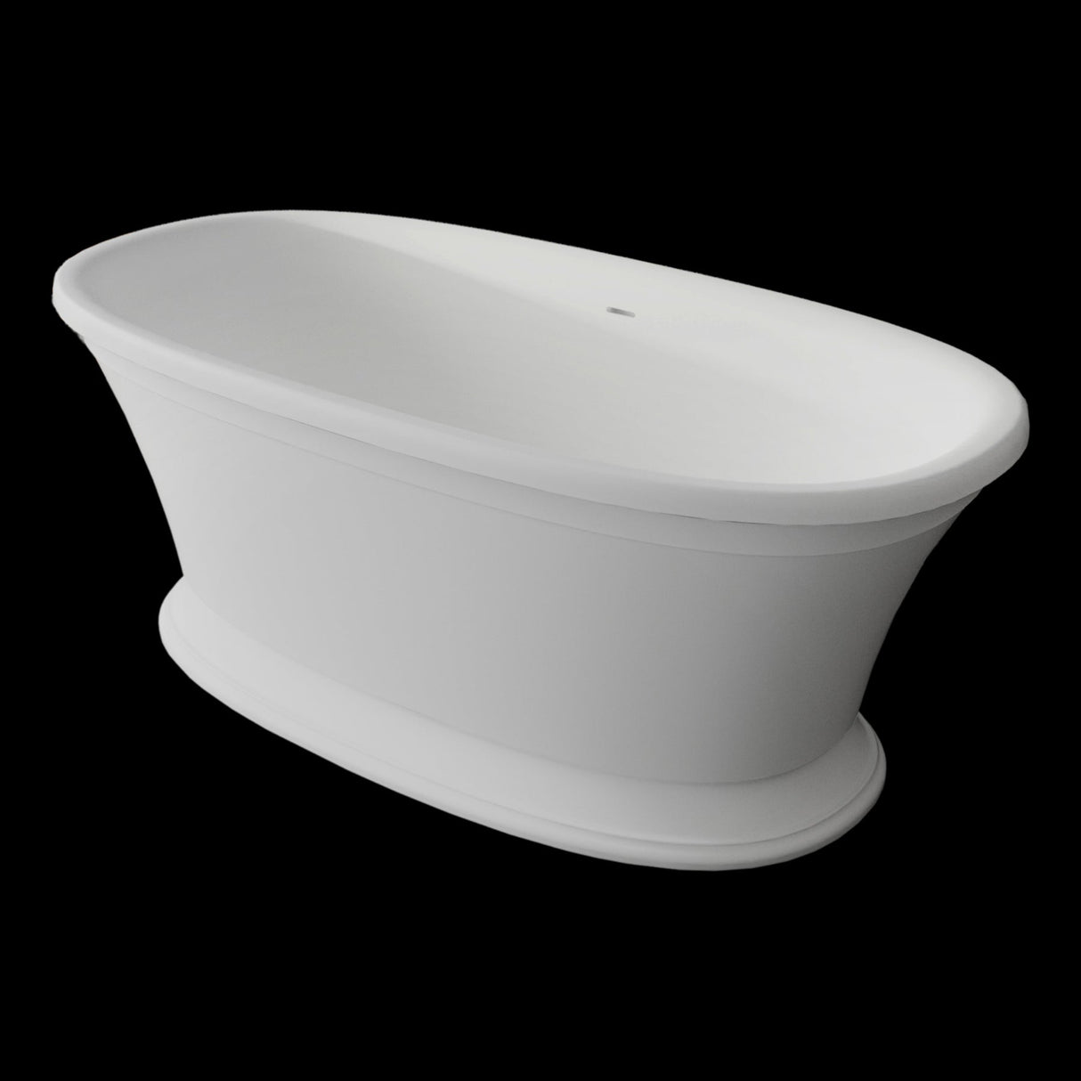Aquarius Bathrooms Freestanding Bath Aquarius Como Freestanding Stone Bath in Gloss White 1672mm