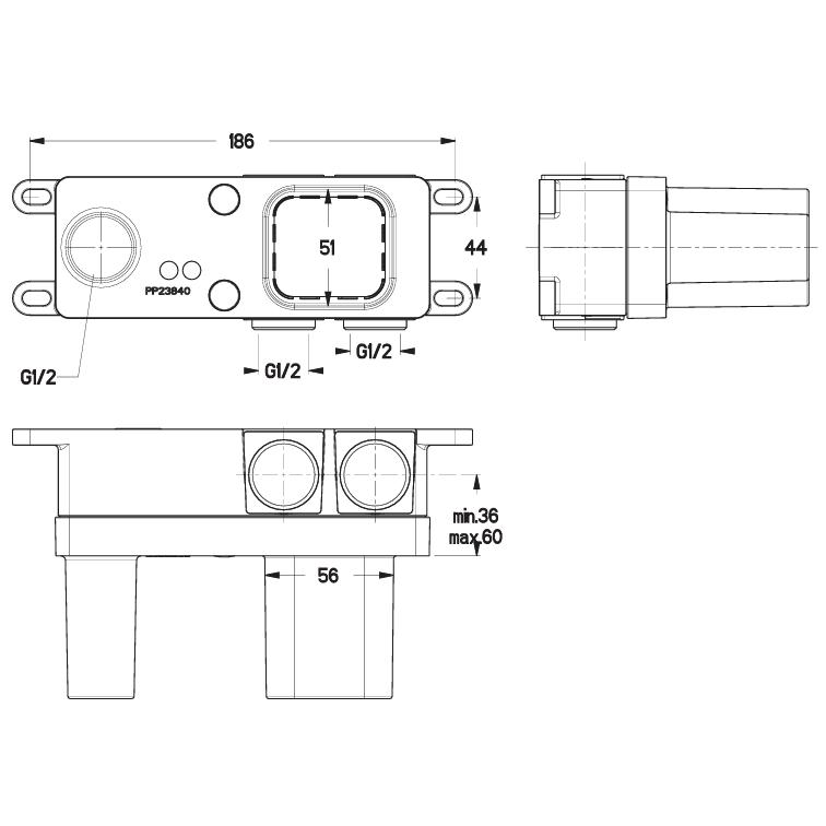 Aquarius Bathrooms Wall Mounted Basin Tap Aquarius Ixora Wall Mounted 2 Hole Basin Mixer Tap in 316 Stainless Steel