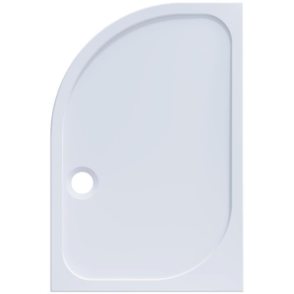 Aquarius Bathrooms Quadrant Shower Tray 1000 x 800mm / Left Aquarius Pluvia 45mm Stone Resin Offset Quadrant Shower Tray