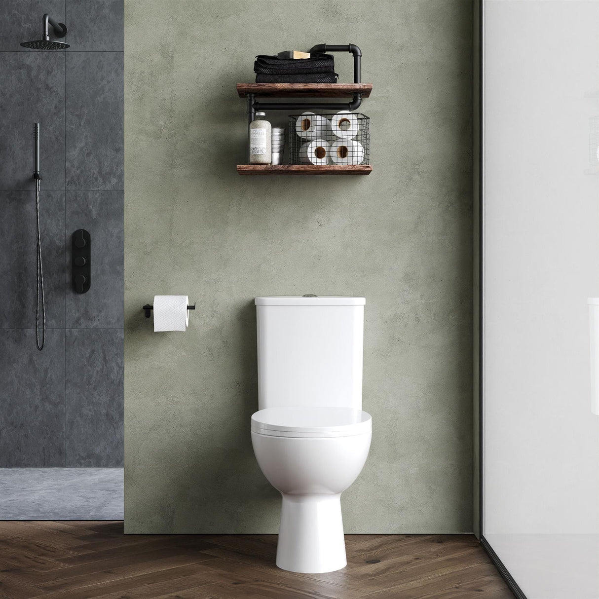 Aquarius Bathrooms Close Coupled Toilet Aquarius Sydney Rimless Open Back Close Coupled Toilet with Soft Close Seat