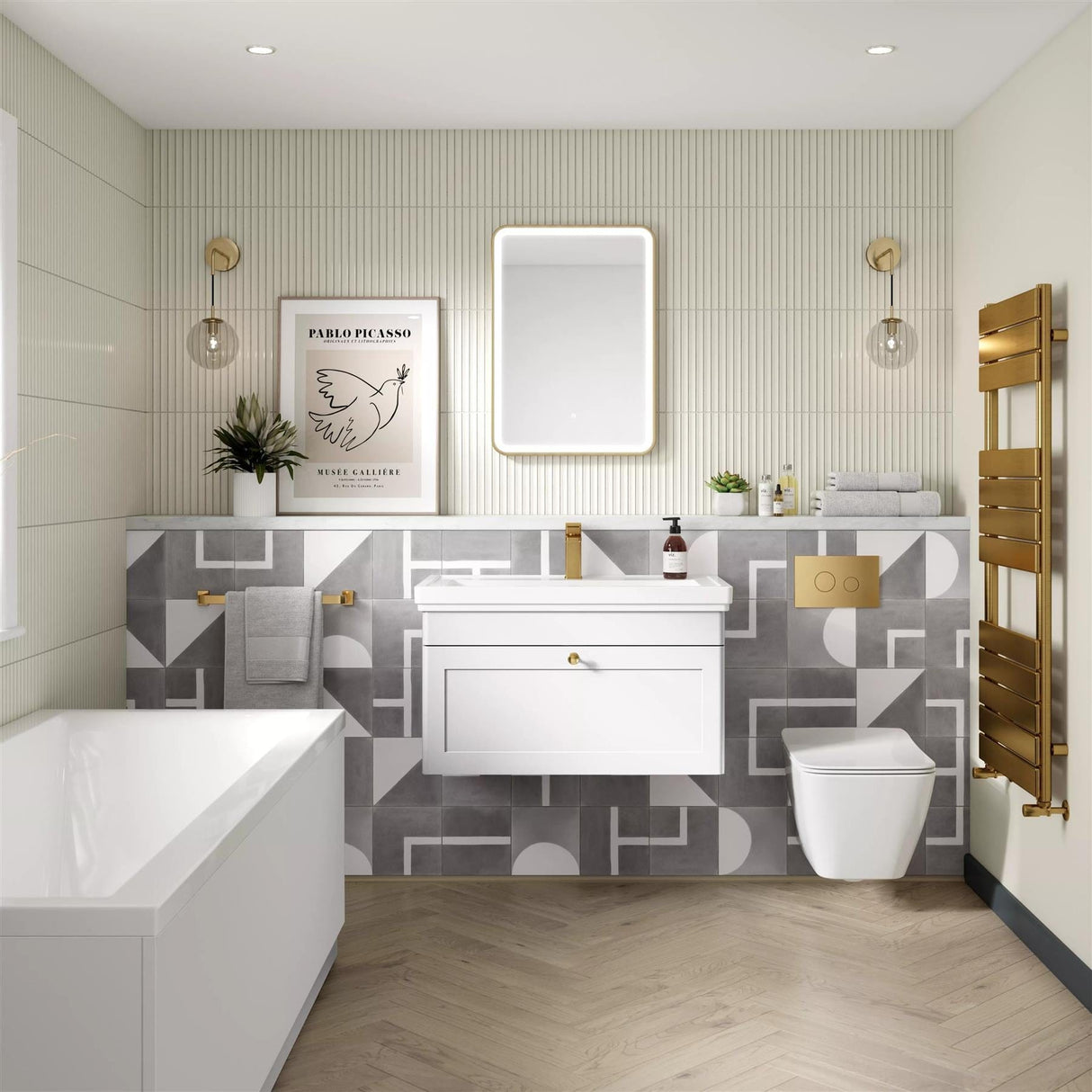 Aquarius Bathrooms Wall Mounted Vanity Unit White / 1 Aquarius Leighton 800mm Wall Mounted One Drawer Vanity Unit with Basin