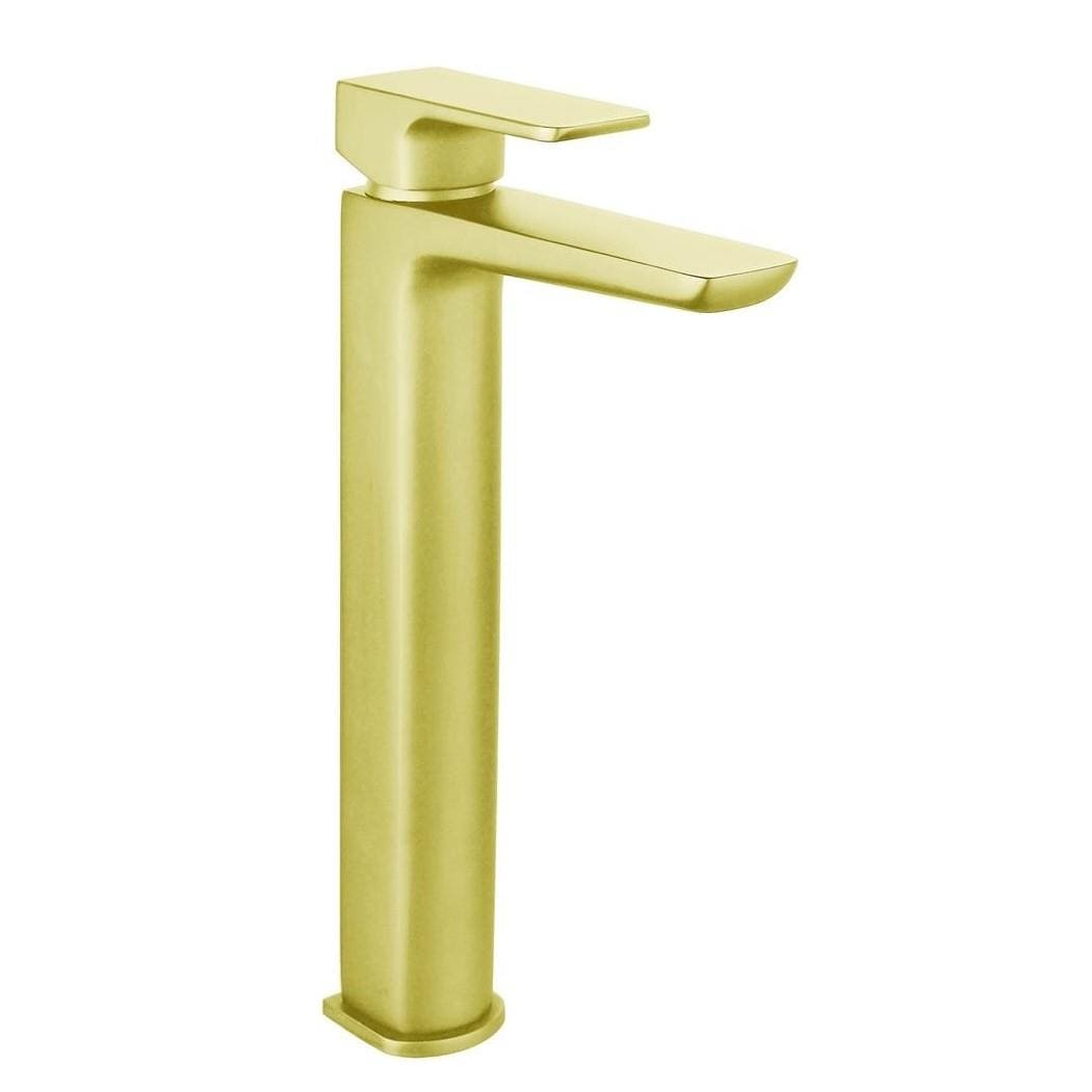 Aquarius Bathrooms Tall Basin Tap Brushed Brass Aquarius Hydro Tall Mono Basin Mixer Tap