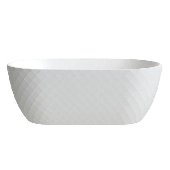 Aquarius Bathrooms Modern Freestanding Bath 1590mm Aquarius Halcyon Textured Oval Freestanding Bath