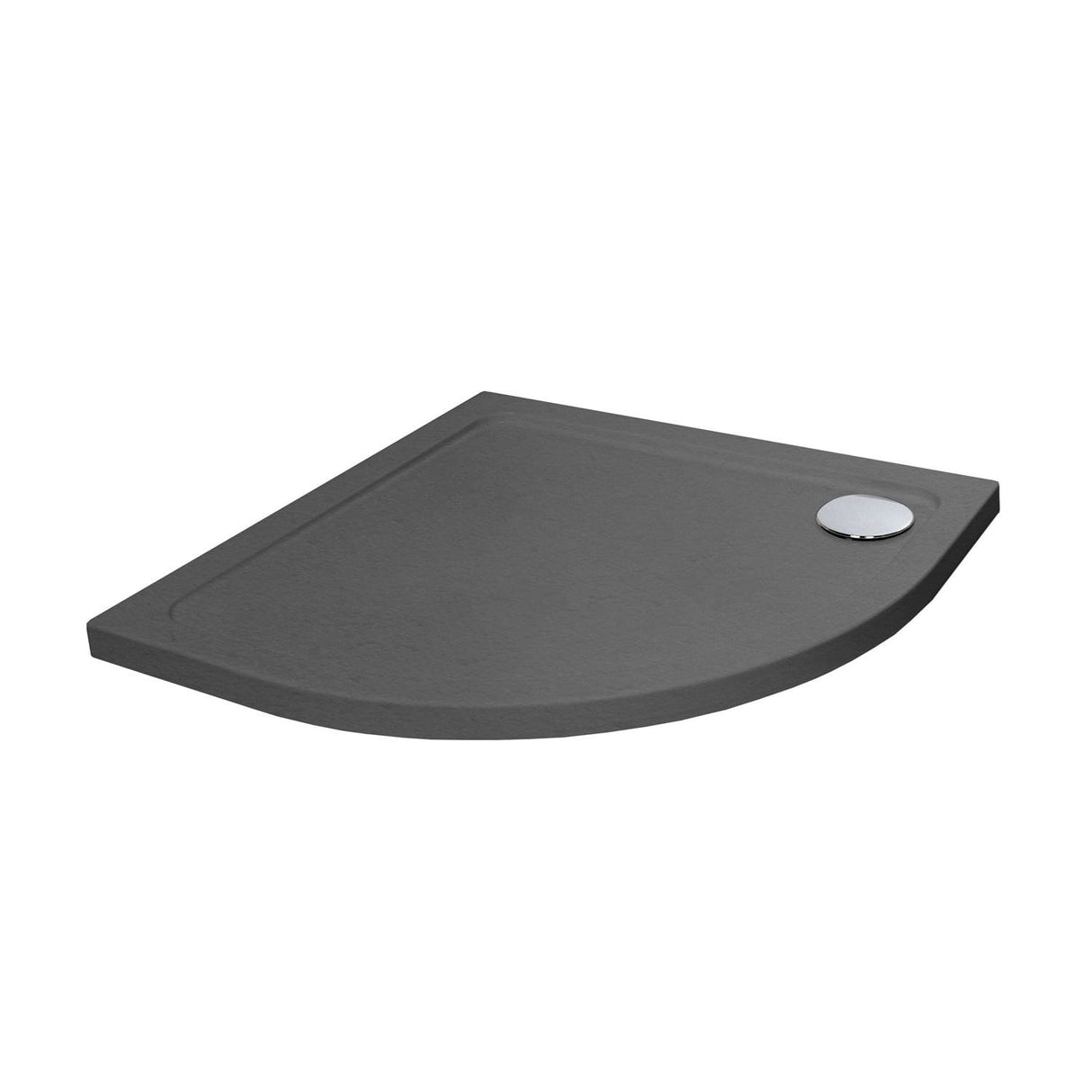 Aquarius Urbano Quadrant 45mm Stone Resin Shower Tray in Slate Grey