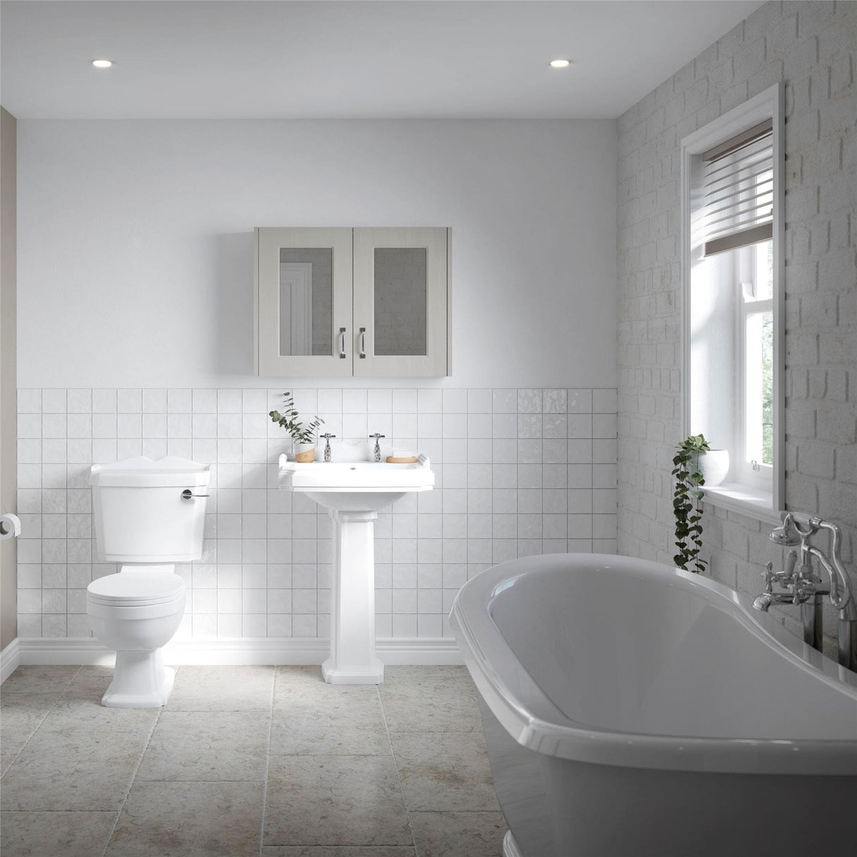 Aquarius Bathrooms Close Coupled Toilet Aquarius Ashford Traditional Close Coupled Toilet with Lever Flush and Seat