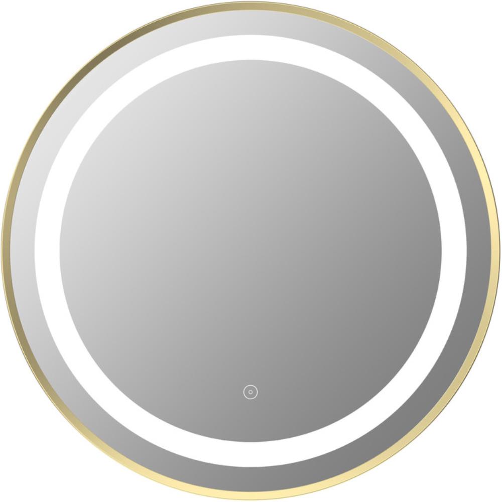 Aquarius Bathrooms Illuminated Mirror Brushed Brass Aquarius Cirq 600mm Round Front LED Mirror