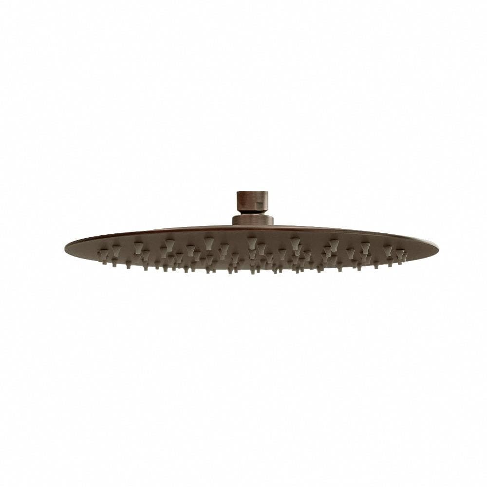 Aquarius Bathrooms Fixed Shower Head Brushed Bronze Aquarius RainLux Round Slim Shower Head