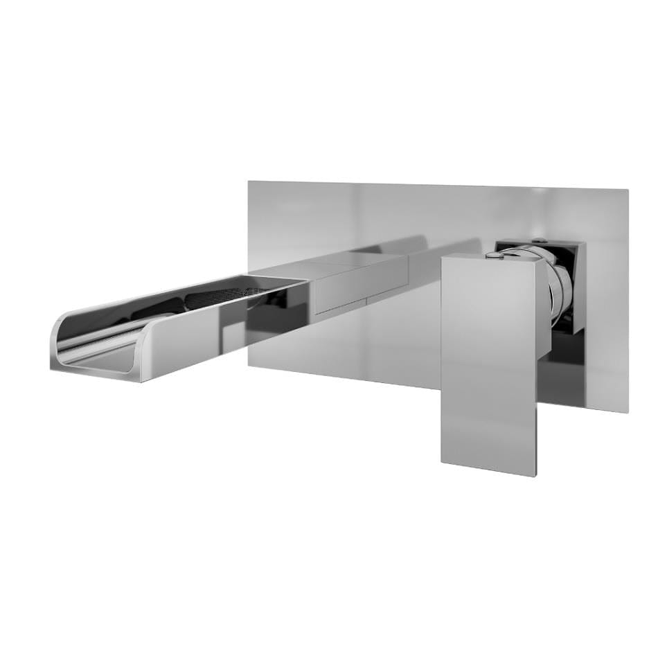 Aquarius Bathrooms Wall Mounted Basin Tap Chrome Aquarius Angle Waterfall Wall Mounted Basin Mixer Tap