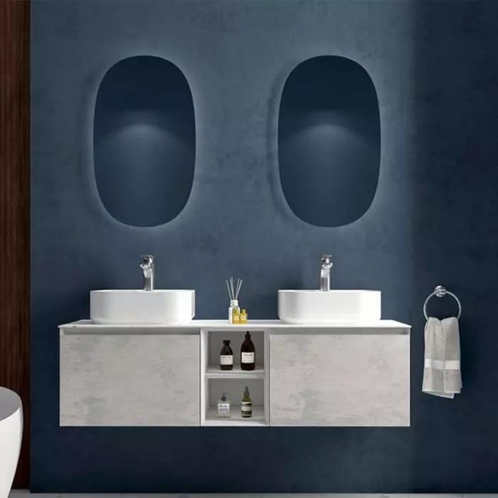 Aquarius Wall Mounted Unit Aquarius JF-Series 1500mm Twin Single Drawer Vanity Unit with Countertop