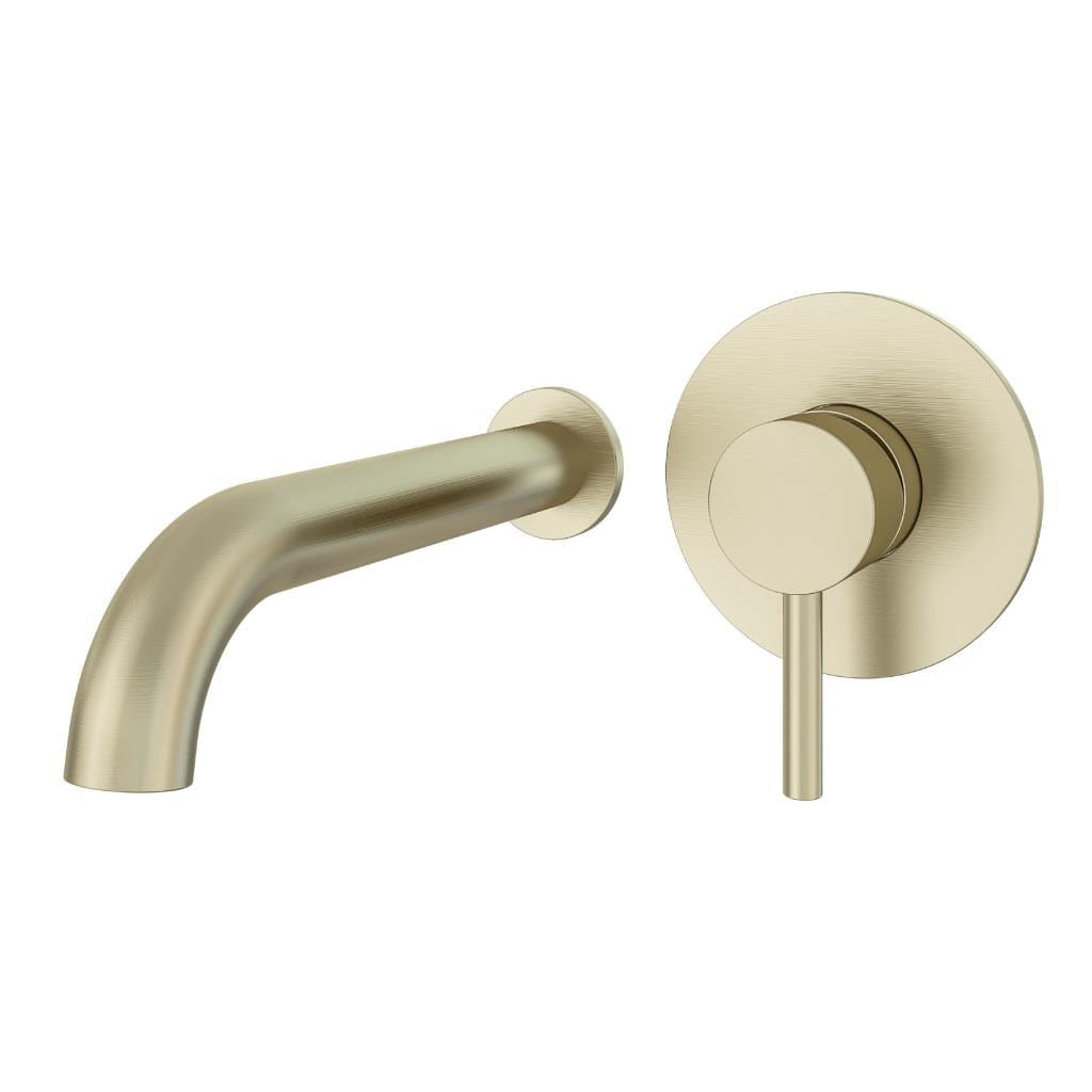 Aquarius Bathrooms Wall Mounted Bath Tap Brushed Brass Aquarius Curve Wall Mounted Bath Filler Mixer Tap
