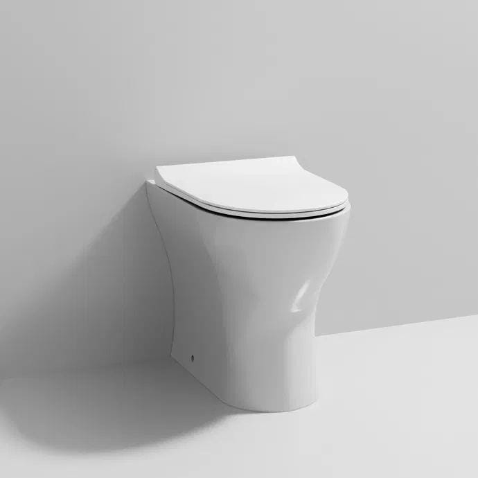 Aquarius Bathrooms Back To Wall Toilet Aquarius Vista Rimless Back to Wall Toilet with Soft Close Seat