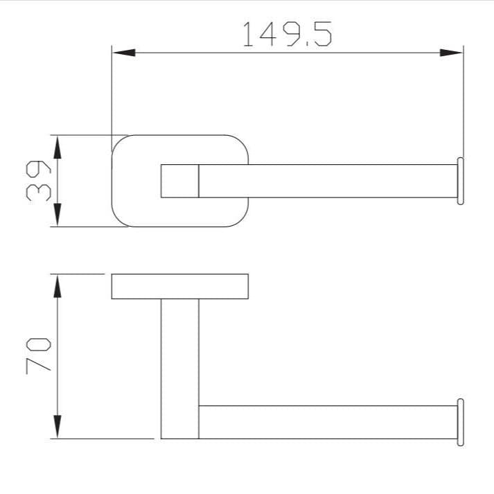 Aquarius Bathrooms Toilet Roll Holder Aquarius Auro Toilet Roll Holder in Brushed Brass