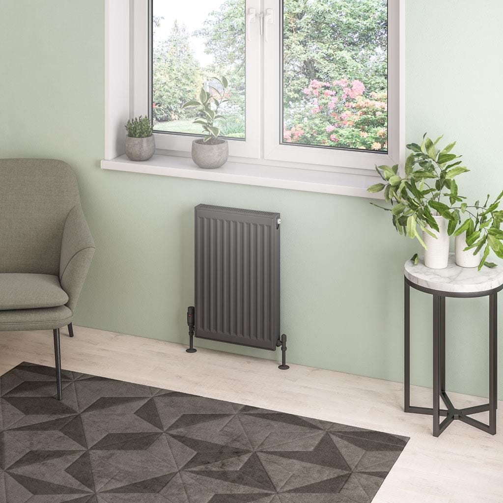 Aquarius Bathrooms Bathroom Heating 600 x 400 Aquarius Type 21 Compact Panel Radiator In Matt Anthracite