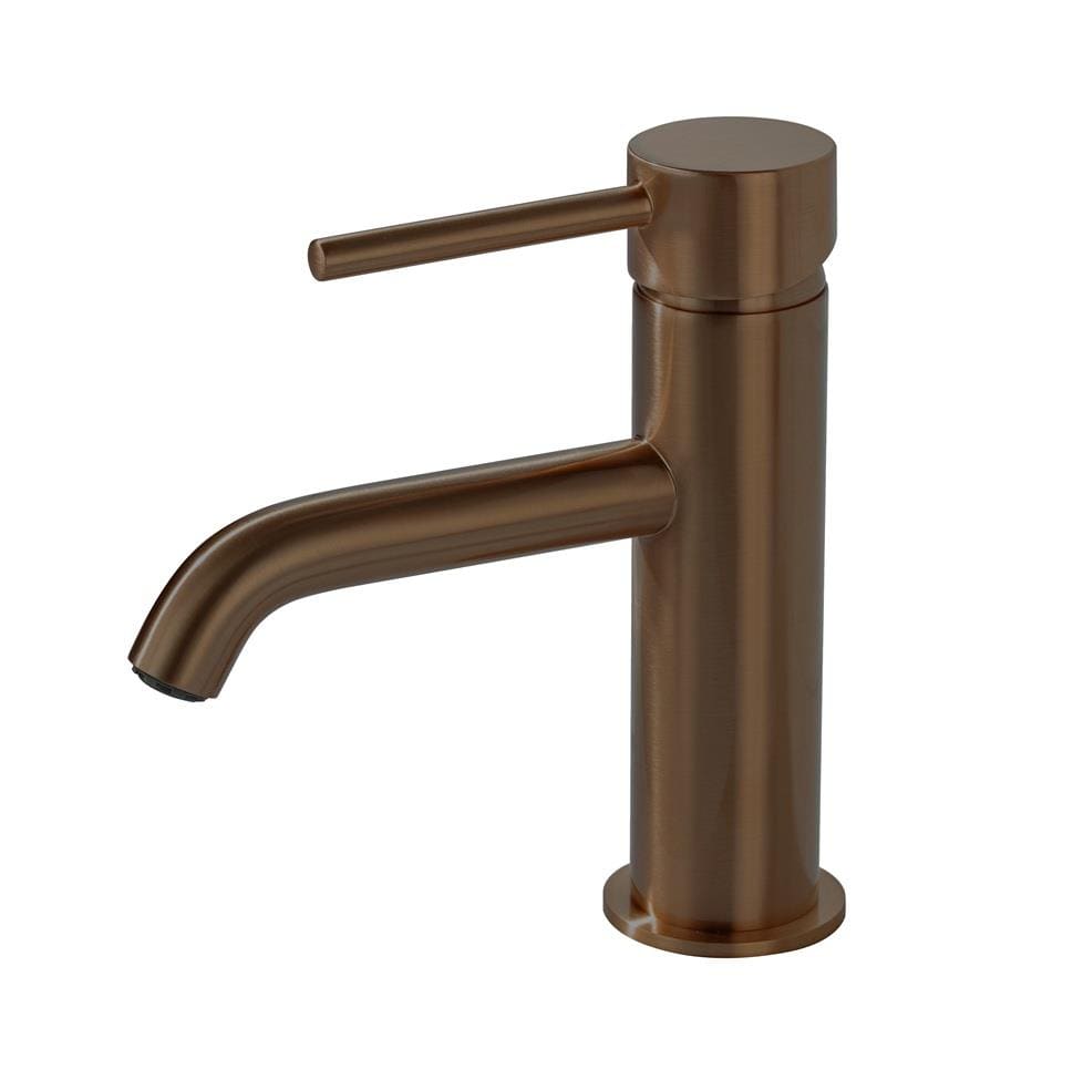 Aquarius Bathrooms Mono Basin Tap Brushed Bronze Aquarius RF-Series Cold Start Mono Basin Mixer Tap with Waste