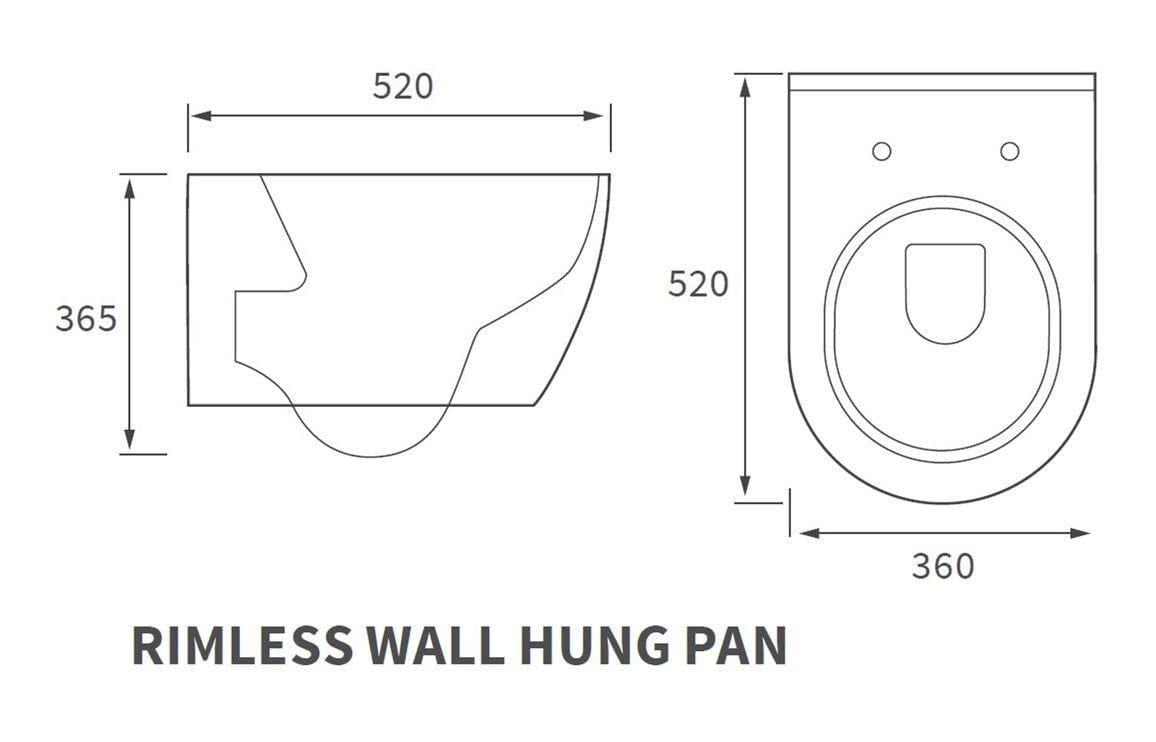 Aquarius Bathrooms Wall Hung Toilet Aquarius Emma Rimless Wall Hung WC with Soft Close Seat