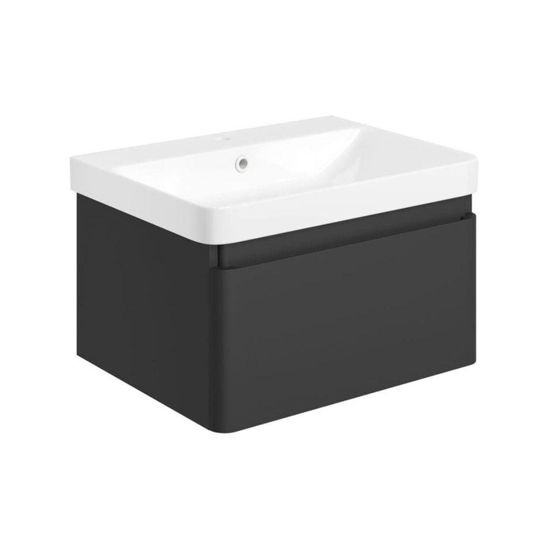 Aquarius Vanity Unit Aquarius Sophie 605mm Wall Hung Vanity Unit, Close Coupled Toilet, Tap and Fittings Bundle