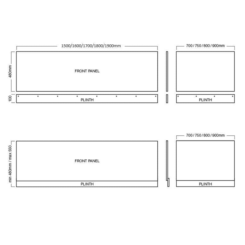 Aquarius Bathrooms Bath Panel Aquarius AquaShield Waterproof End Bath Panel in White Gloss