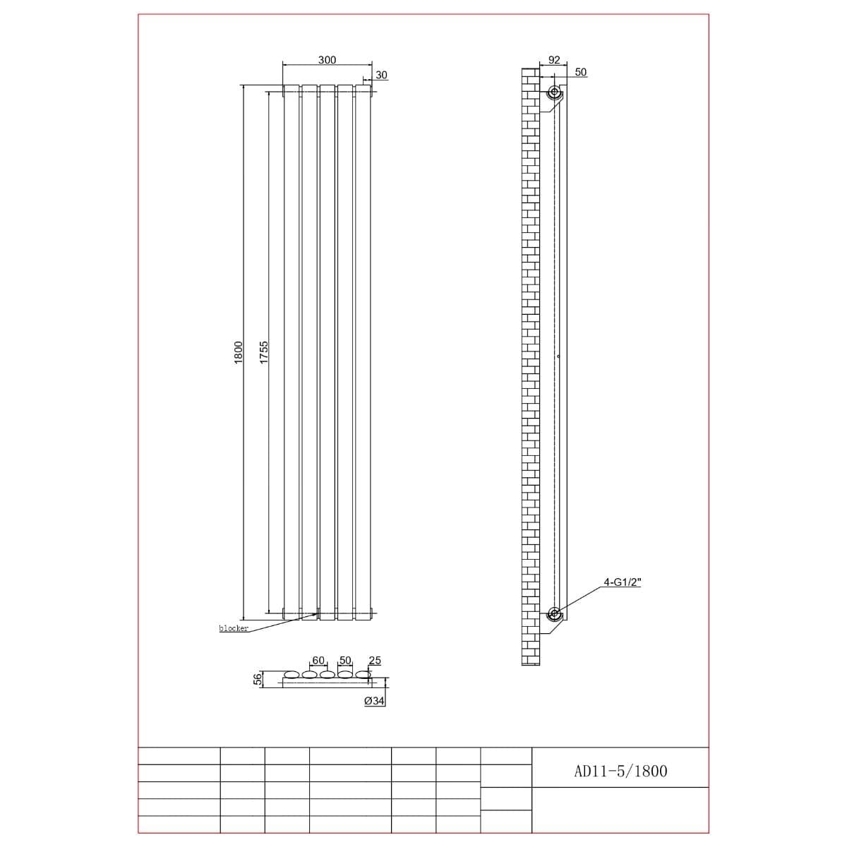 Aquarius Bathrooms Column Radiator Aquarius Athens Single Vertical Column Radiator in Anthracite